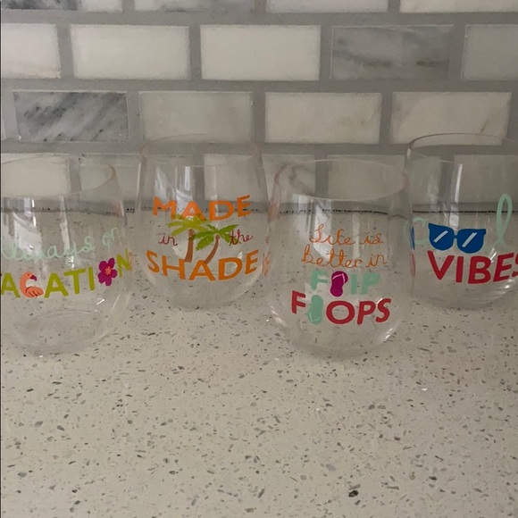 Other - Plastic Wine Glasses